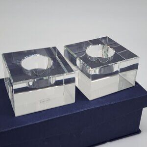 Badash Handmade Crystal Votive Candle Holders Set Of 2 With Box